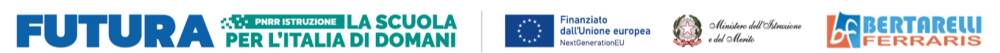 Futura, PNRR Istruzione, Unione Europea, Ministero dell'Istruzione e del Merito, IIS Bertarelli-Ferraris